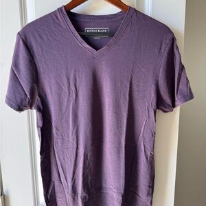 Men's Short Sleeve V-Neck Tee - Deep Purple